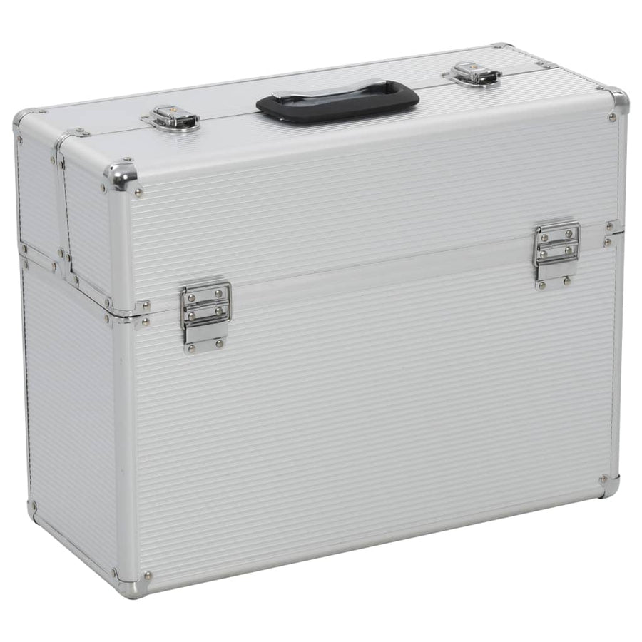 Gereedschapskoffer 47x36x20 cm aluminium zilverkleurig