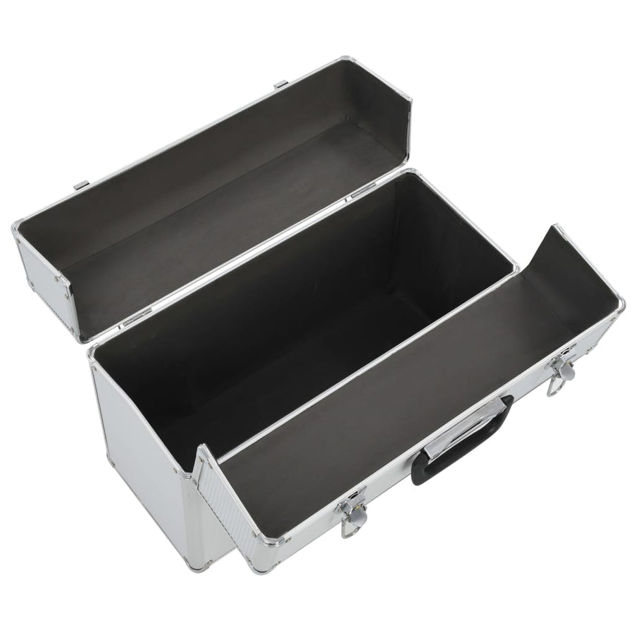 Gereedschapskoffer 47x36x20 cm aluminium zilverkleurig