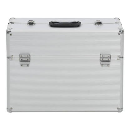 Gereedschapskoffer 47x36x20 cm aluminium zilverkleurig