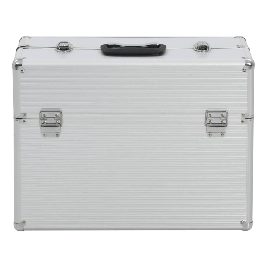 Gereedschapskoffer 47x36x20 cm aluminium zilverkleurig