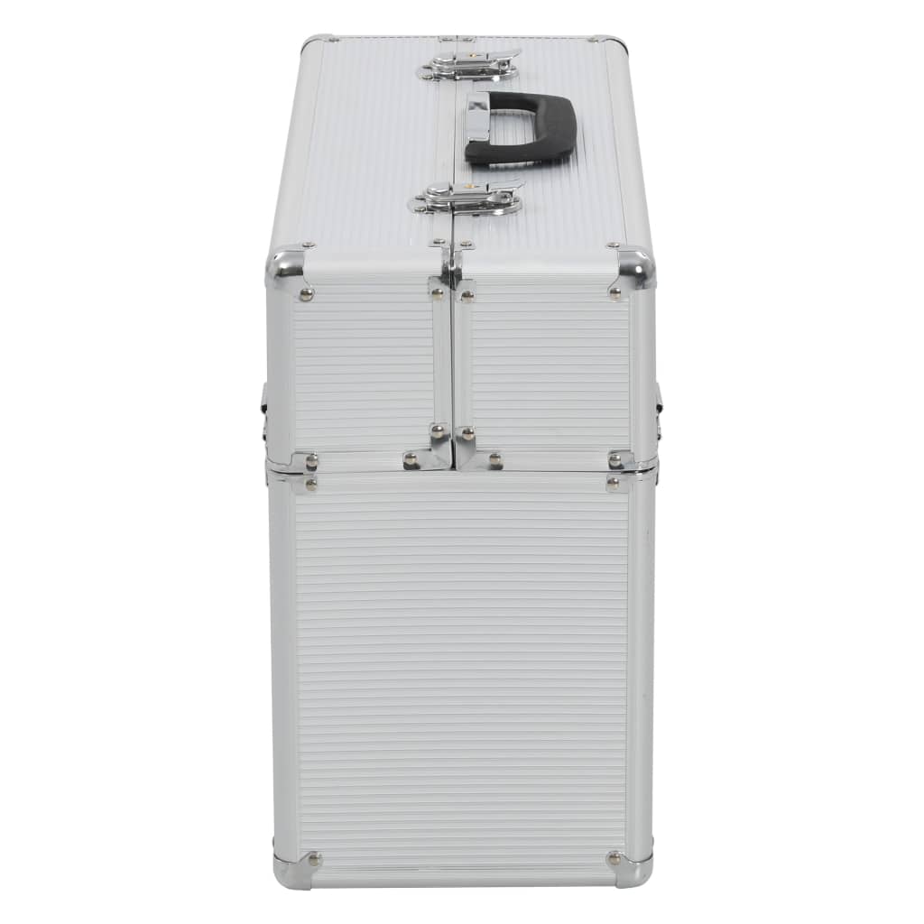 Gereedschapskoffer 47x36x20 cm aluminium zilverkleurig