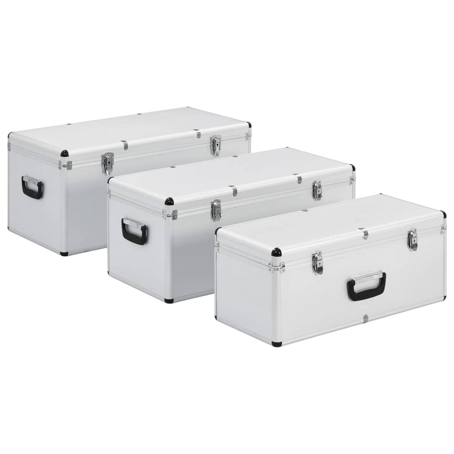 Opbergkoffers Aluminium Kleurig Zilver
