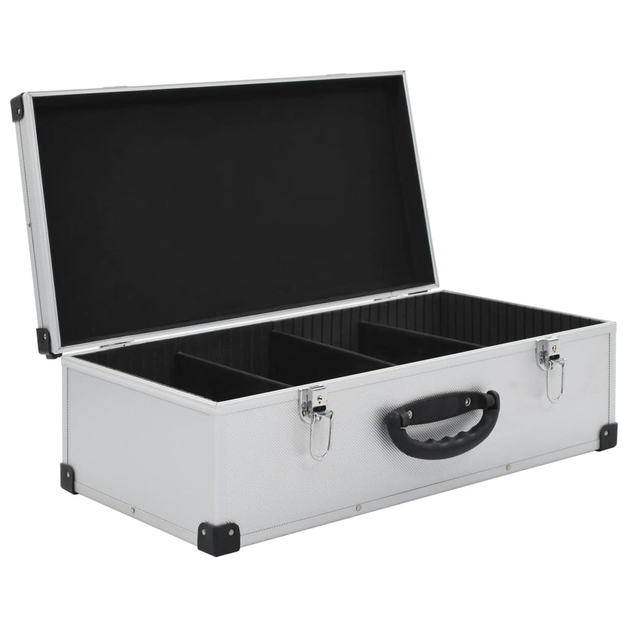 Cd-Koffer Voor Cd's Aluminium Abs Kleurig 80 Zilver