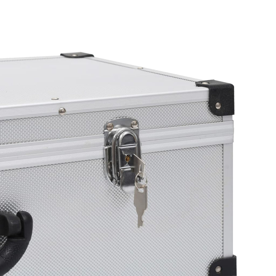 Cd-Koffer Voor Cd's Aluminium Abs Kleurig 80 Zilver