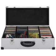 Cd-koffer 80 cd's aluminium ABS zilver