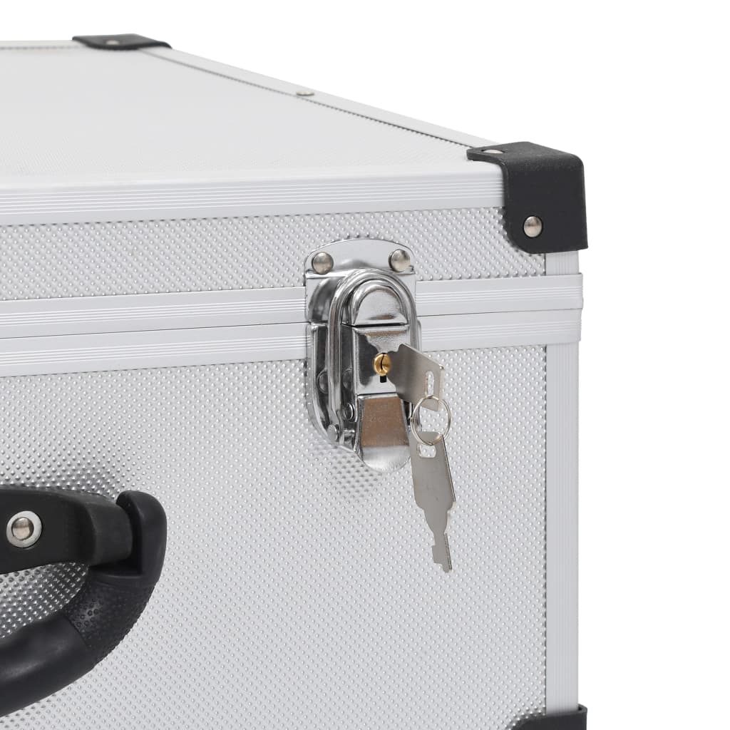 Cd-Koffer Voor Cd's Aluminium Abs Kleurig 60 Zilver