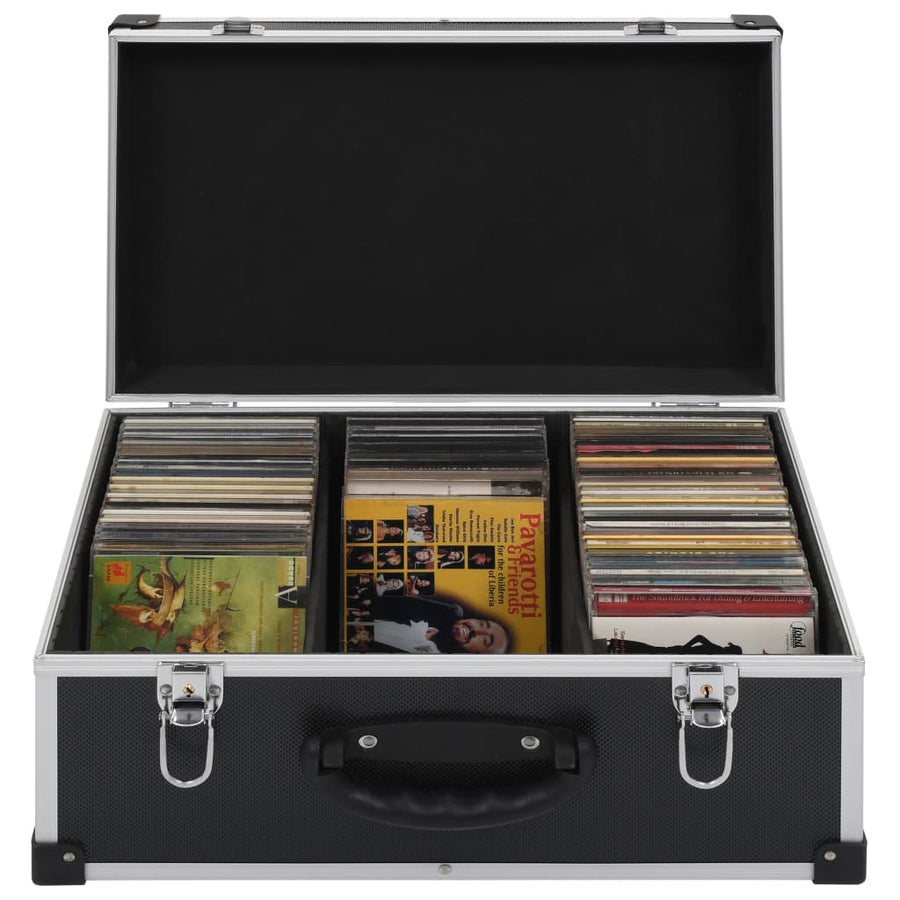 Cd-Koffer Voor Cd's Aluminium Abs 60 Zwart
