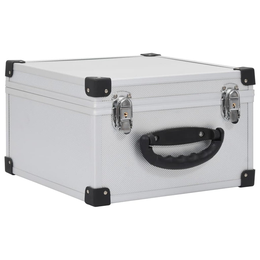 Cd-koffer voor 40 cd's aluminium ABS zilverkleurig 40 Zilver