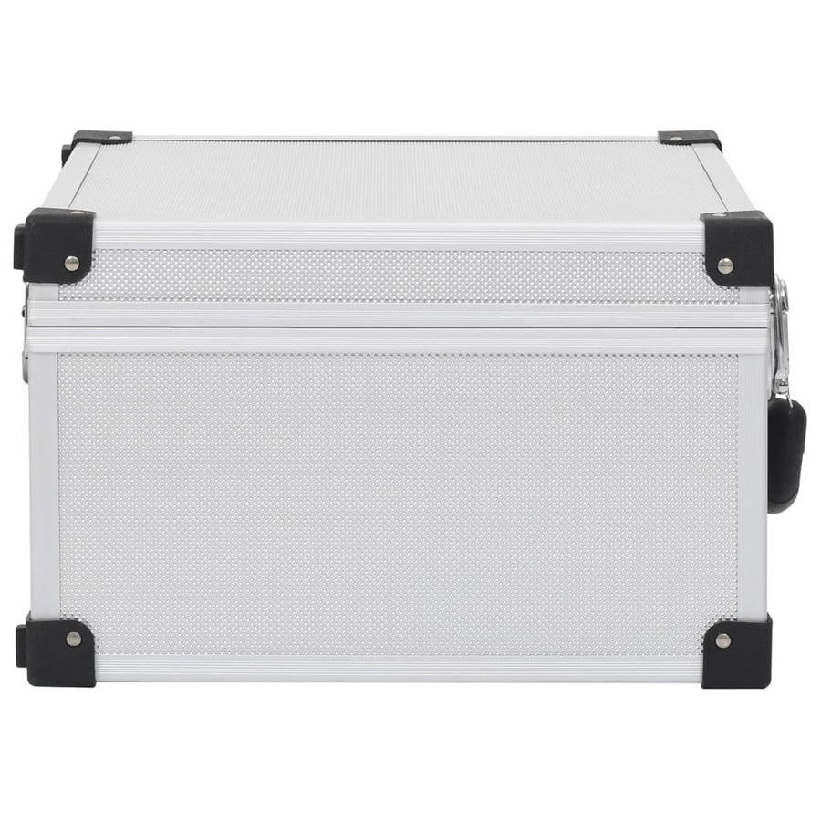 Cd-koffer voor 40 cd's aluminium ABS zilverkleurig 40 Zilver