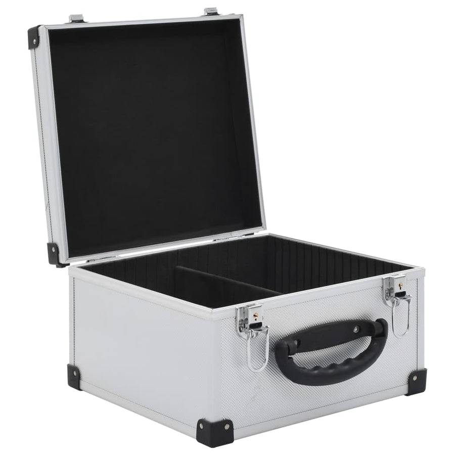 Cd-koffer voor 40 cd's aluminium ABS zilverkleurig 40 Zilver