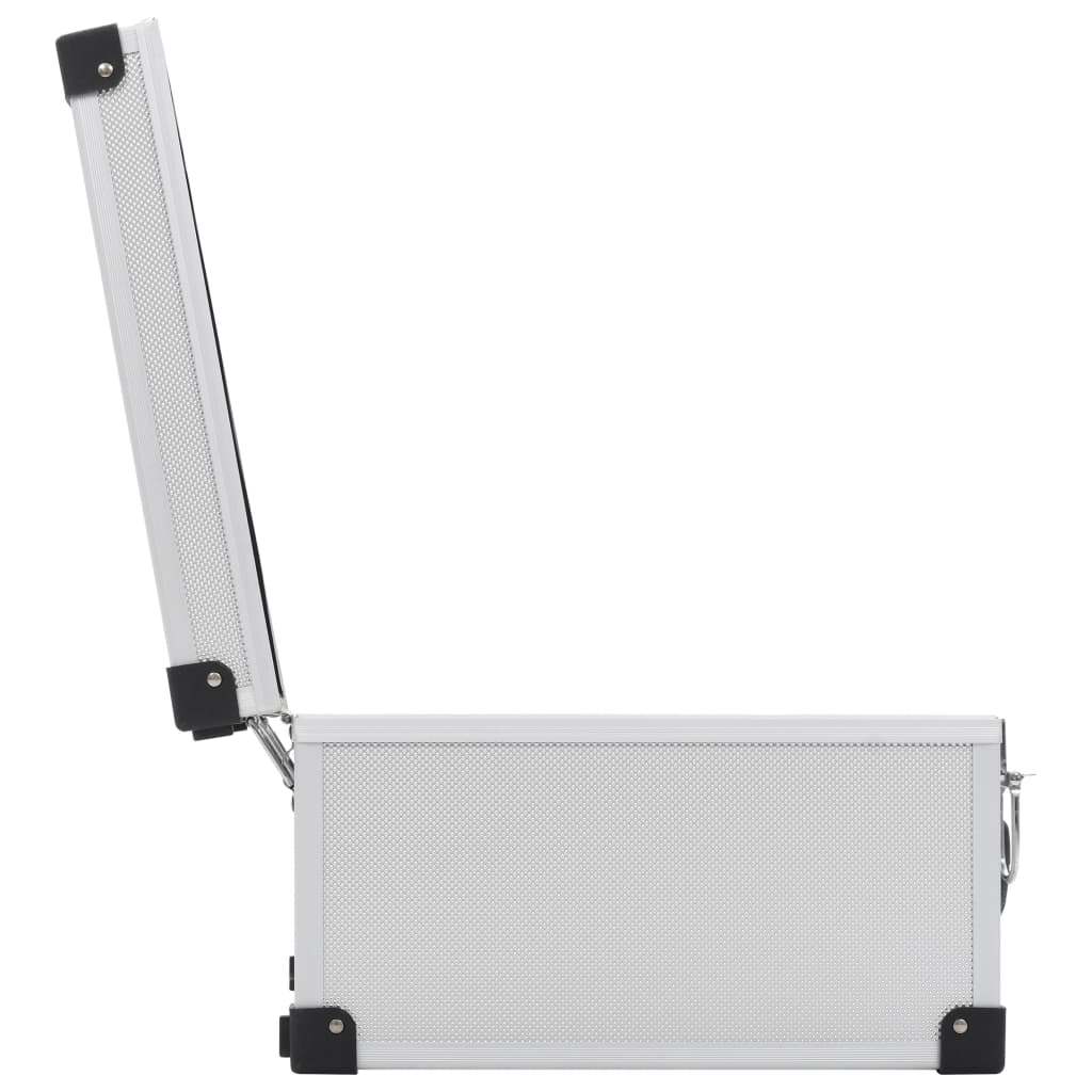 Cd-koffer voor 40 cd's aluminium ABS zilverkleurig 40 Zilver