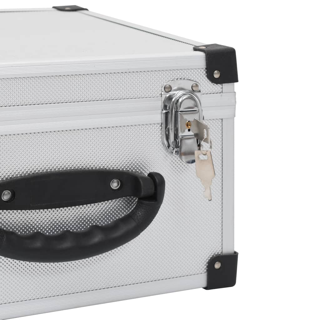 Cd-koffer voor 40 cd's aluminium ABS zilverkleurig 40 Zilver