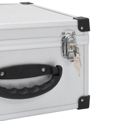 Cd-koffer voor 40 cd's aluminium ABS zilverkleurig 40 Zilver