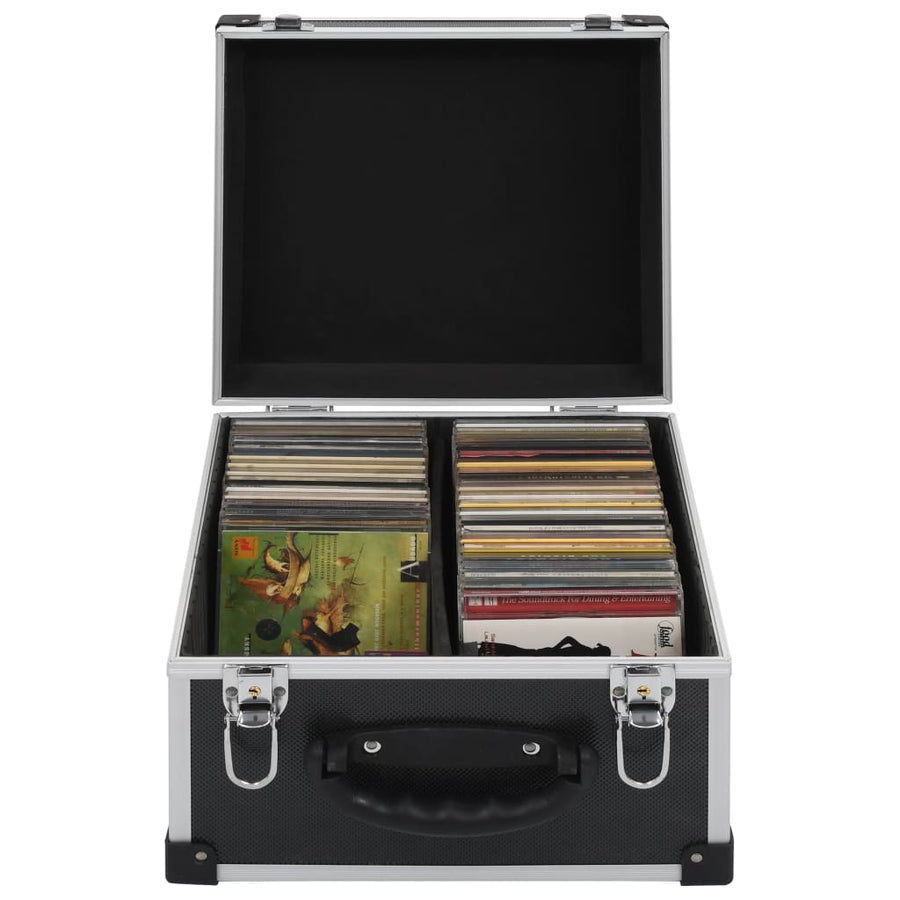 Cd-Koffer Voor Cd's Aluminium Abs 40 Zwart