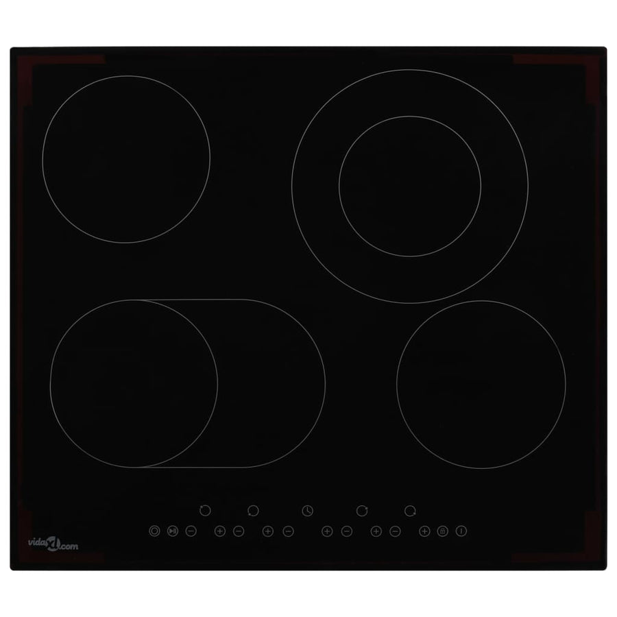 Keramische Kookplaat Met 4 Kookzones Aanraakbediening 59 cm 6600 w
