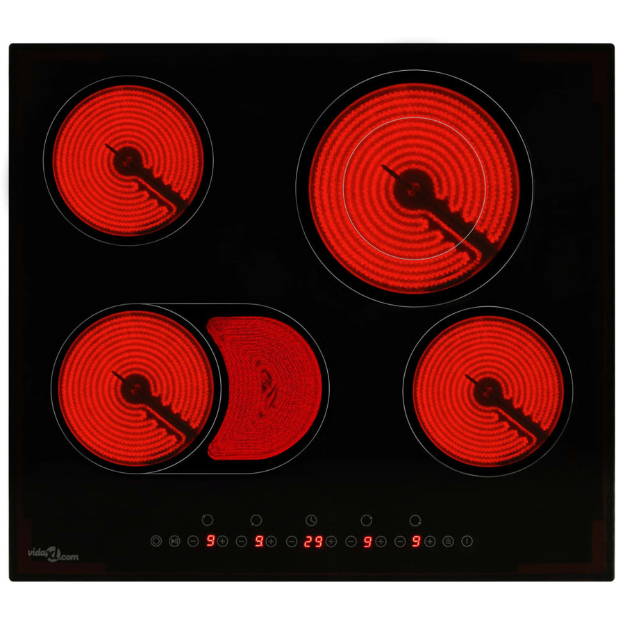 Keramische Kookplaat Met 4 Kookzones Aanraakbediening 59 cm 6600 w