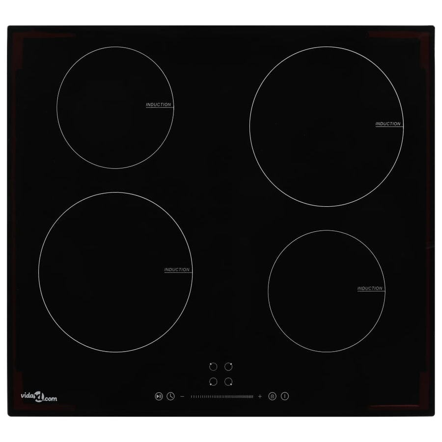 Inductiekookplaat Met 4 Kookzones Aanraakbediening Glas 59 cm 7000 w
