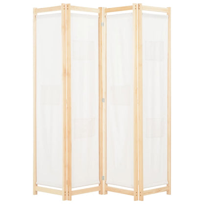 Kamerscherm Met Panelen 160X170X Cm Stof 4 Crème