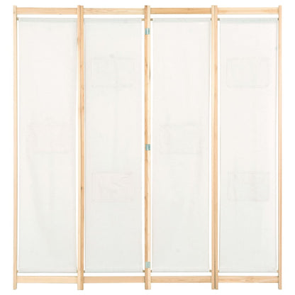Kamerscherm Met Panelen 160X170X Cm Stof 4 Crème