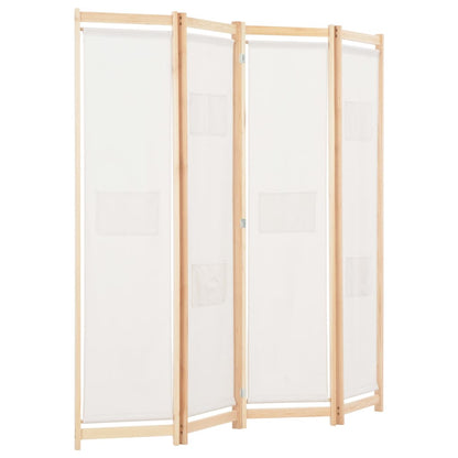 Kamerscherm Met Panelen 160X170X Cm Stof 4 Crème