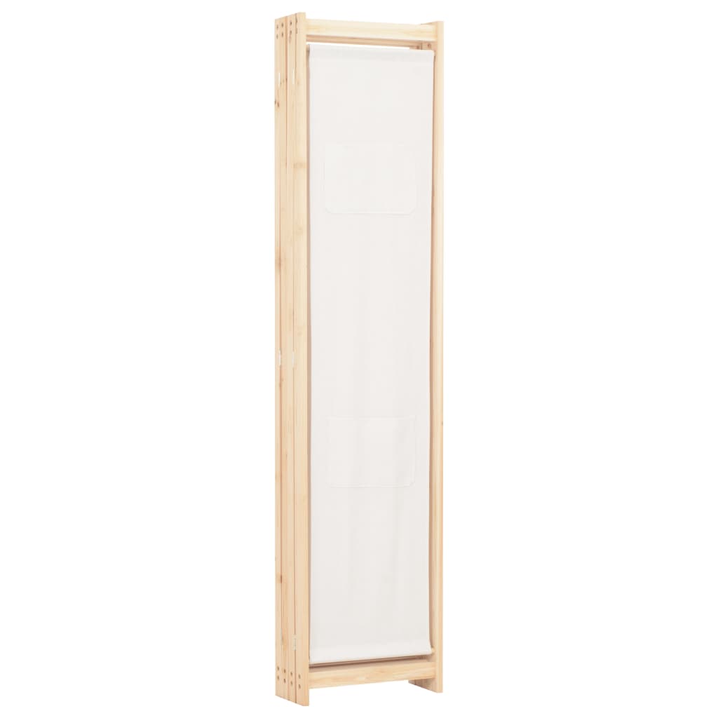 Kamerscherm Met Panelen 160X170X Cm Stof 4 Crème