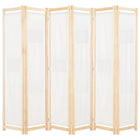 6-panel room divider 240x170x4 cm fabric cream