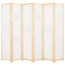 Kamerscherm Met Panelen 240X170X4 Cm Stof 6 Crème
