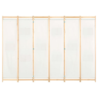 Kamerscherm Met Panelen 240X170X4 Cm Stof 6 Crème