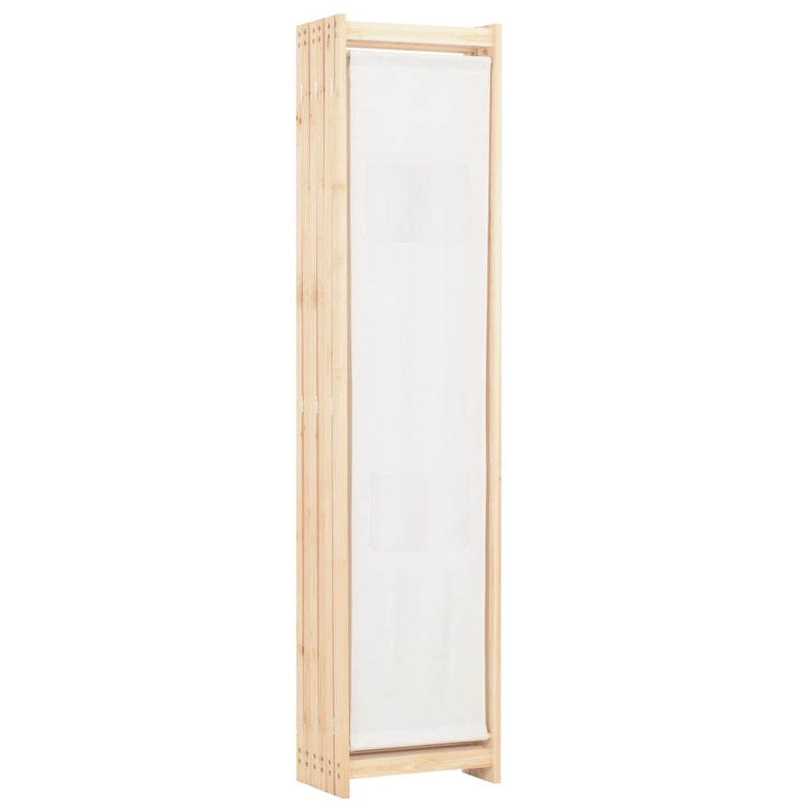 Kamerscherm Met Panelen 240X170X4 Cm Stof 6 Crème