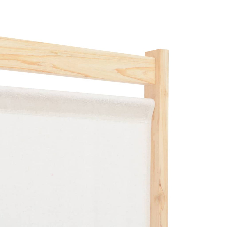 Kamerscherm Met Panelen 240X170X4 Cm Stof 6 Crème