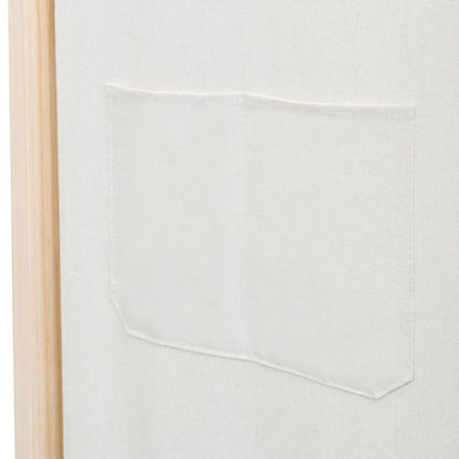 Kamerscherm Met Panelen 240X170X4 Cm Stof 6 Crème