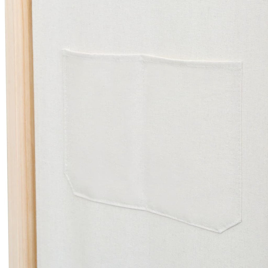 Kamerscherm Met Panelen 240X170X4 Cm Stof 6 Crème