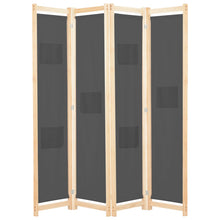 Kamerscherm Met Panelen 160X170X Cm Stof 4 Grijs