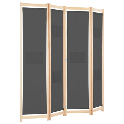 Kamerscherm Met Panelen 160X170X Cm Stof 4 Grijs