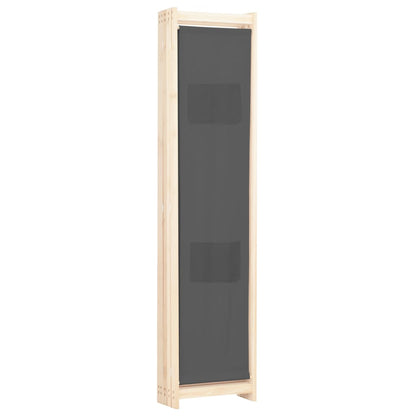 Kamerscherm Met Panelen 200X170X4 Cm Stof 5 Grijs