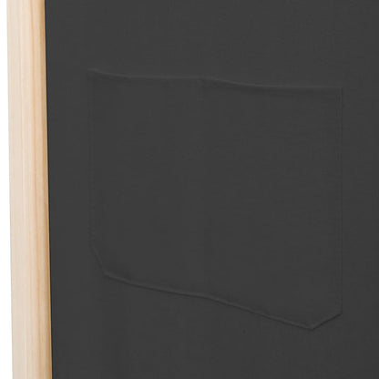 Kamerscherm Met Panelen 200X170X4 Cm Stof 5 Grijs