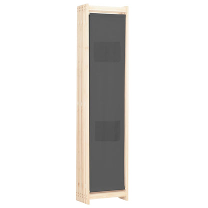 Kamerscherm Met Panelen 240X170X4 Cm Stof 6 Grijs