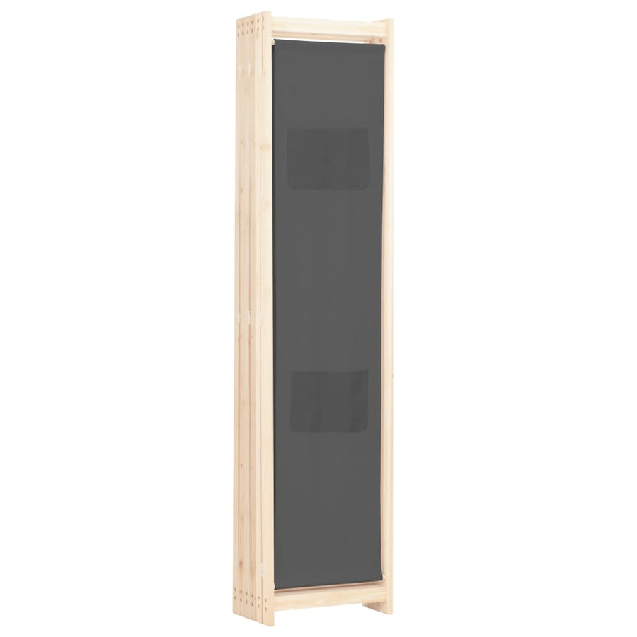 Kamerscherm Met Panelen 240X170X4 Cm Stof 6 Grijs