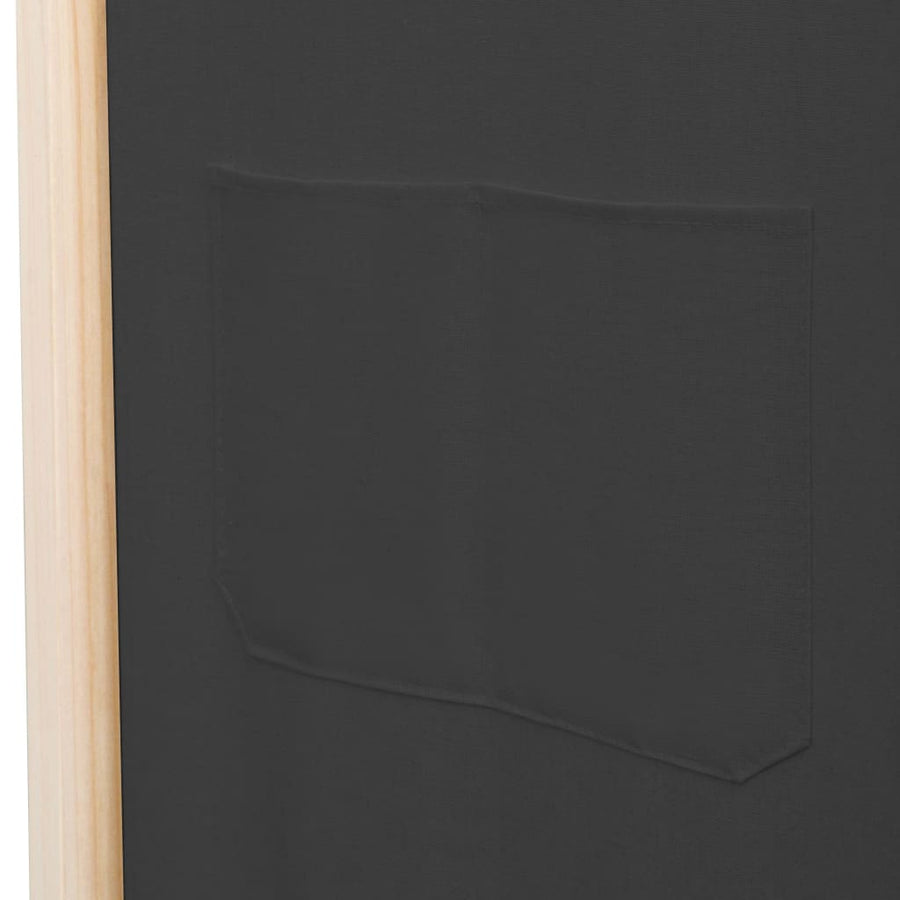 Kamerscherm Met Panelen 240X170X4 Cm Stof 6 Grijs