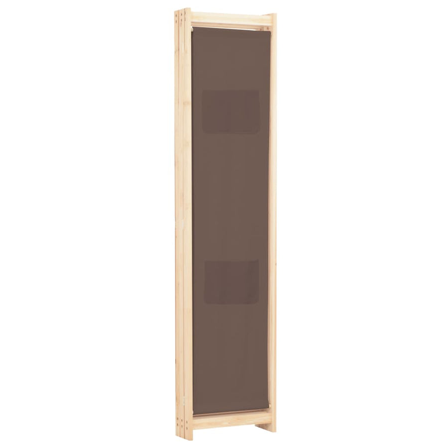 Kamerscherm met 3 panelen 120x170x4 cm stof bruin 3 Bruin