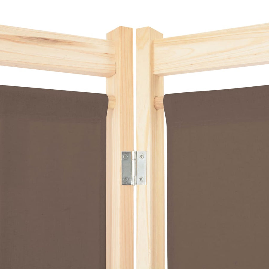 Kamerscherm met 3 panelen 120x170x4 cm stof bruin 3 Bruin