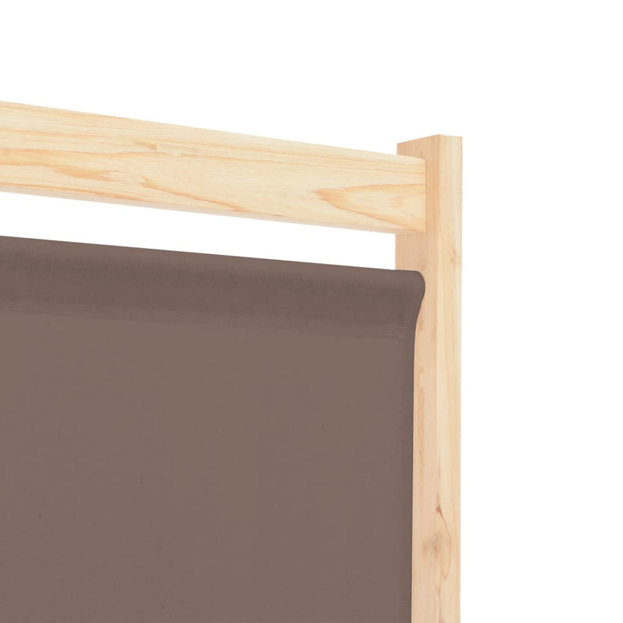 Kamerscherm met 3 panelen 120x170x4 cm stof bruin 3 Bruin