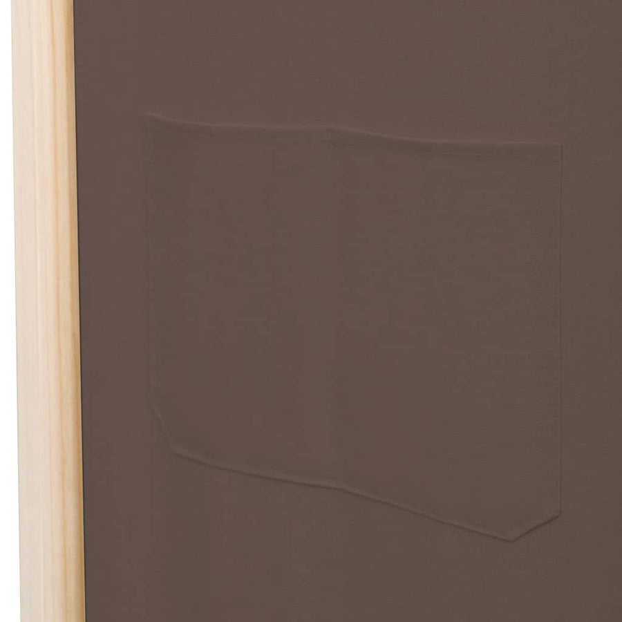 Kamerscherm met 3 panelen 120x170x4 cm stof bruin 3 Bruin