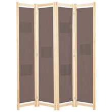 Kamerscherm Met Panelen 160X170X Cm Stof 4 Bruin