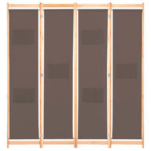 Kamerscherm Met Panelen 160X170X Cm Stof 4 Bruin
