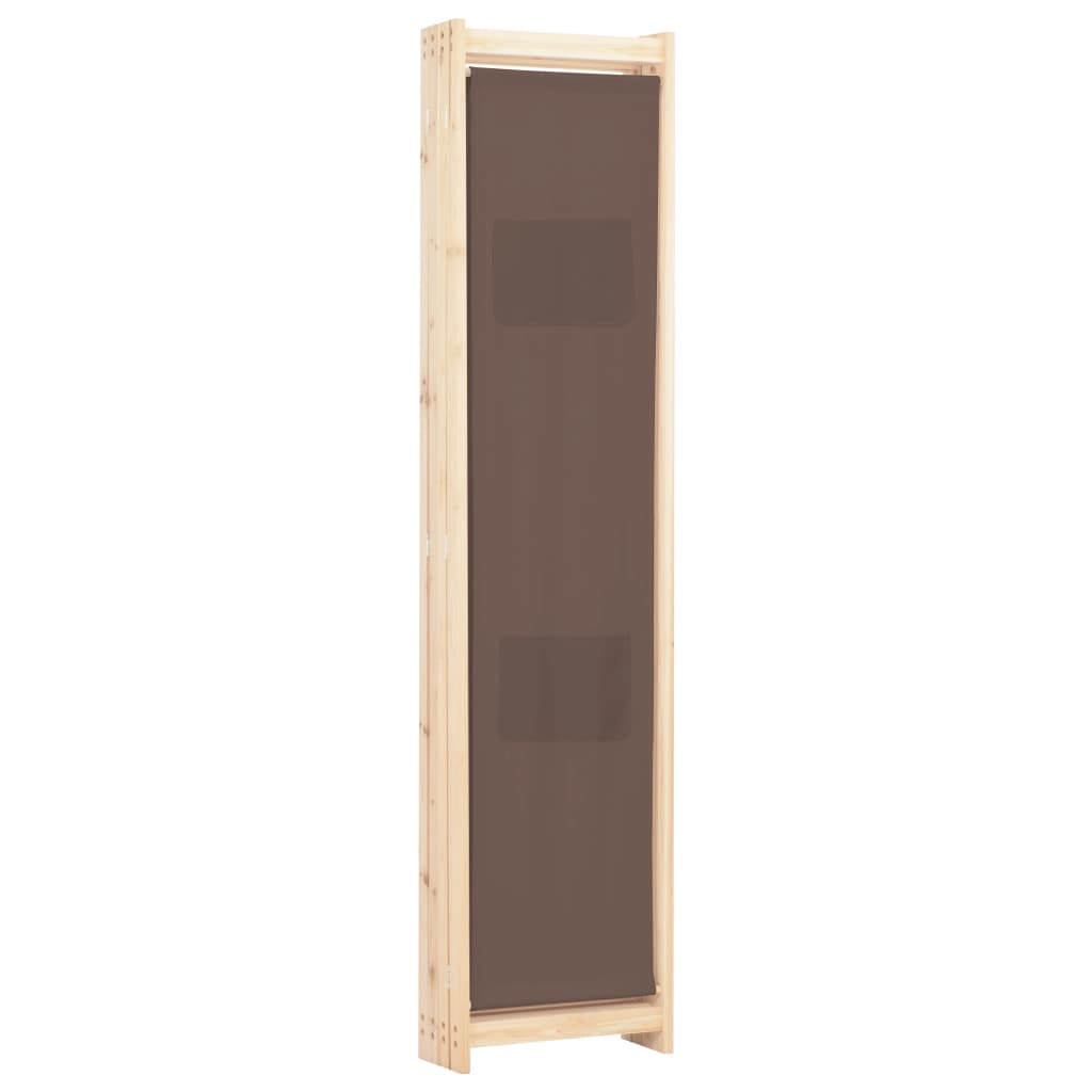 Kamerscherm Met Panelen 160X170X Cm Stof 4 Bruin