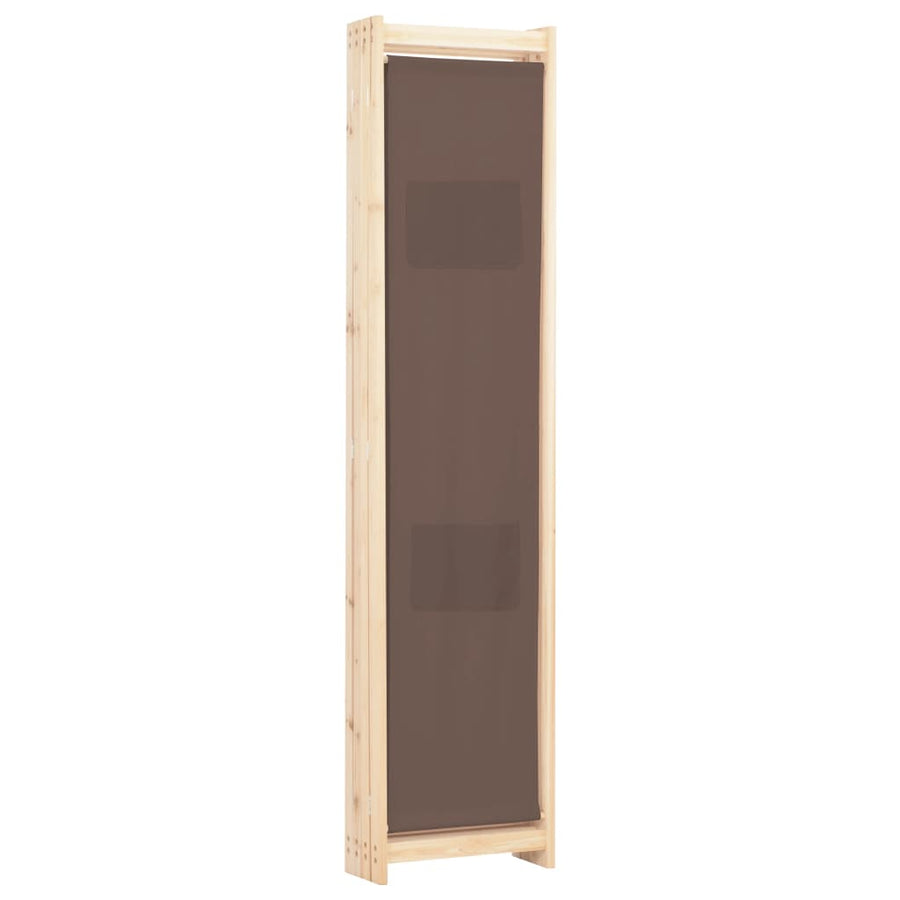 Kamerscherm Met Panelen 160X170X Cm Stof 4 Bruin
