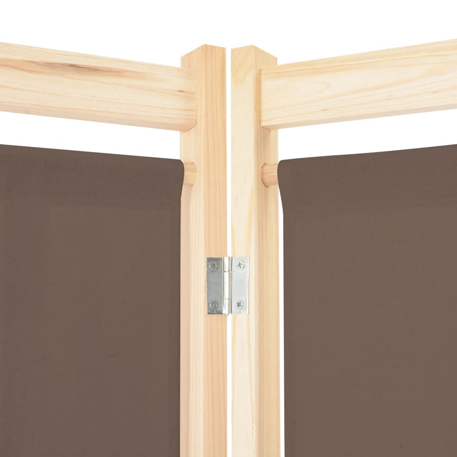 Kamerscherm Met Panelen 160X170X Cm Stof 4 Bruin