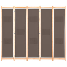 Kamerscherm Met Panelen 200X170X4 Cm Stof 5 Bruin