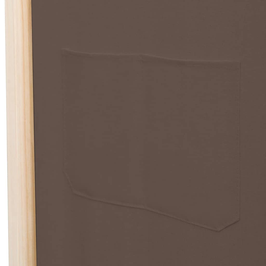 Kamerscherm Met Panelen 200X170X4 Cm Stof 5 Bruin